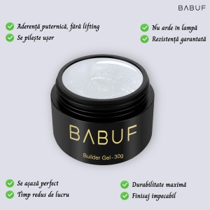 Gel de Constructie Camuflaj | Alb Laptos cu Glitter | CBG1 | 30g - Img 2