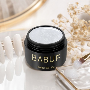 Gel de Constructie Camuflaj | Alb Laptos cu Glitter | CBG1 | 30g - Img 2