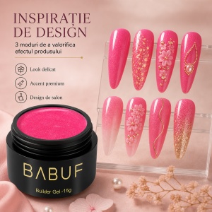 Gel de Constructie Camuflaj | Hot Pink Shimmer | CBG2 | 15g - Img 6