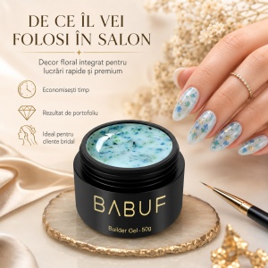 Gel de Constructie Flori Uscate | Milky Blue Petals | BGFU2 | 50g - Img 7