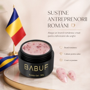 Gel de Constructie Flori Uscate | Milky Pink Petals | BGFU10 | 30g - Img 8