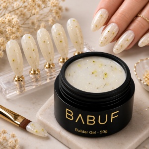 Gel de Constructie Flori Uscate | Milky Yellow Petals | BGFU9 | 50g - Img 3