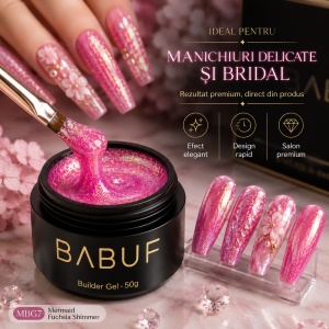 Gel de Constructie Mermaid | Fuchsia Shimmer | MBG7 | 50g - Img 5