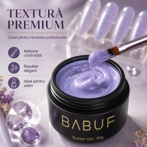 Gel de Constructie Mermaid | Lilac Shimmer | MBG5 | 50g - Img 4