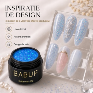 Gel de Constructie Reflectiv Autonivelant | Aqua Glitter | GBG3 | 30g - Img 6