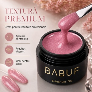 Gel de Constructie Reflectiv Autonivelant | Blush Sparkle | GBG14 | 50g - Img 4