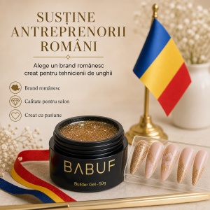 Gel de Constructie Reflectiv Autonivelant | Golden Glitter | GBG4 | 50g - Img 8