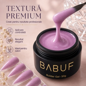 Gel de Constructie Reflectiv Autonivelant | Lavender Sparkle | GBG9 | 50g - Img 4