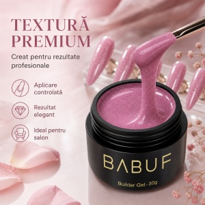Gel de Constructie Reflectiv Autonivelant | Mauve Sparkle | GBG16 | 30g - Img 4