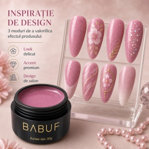 Gel de Constructie Reflectiv Autonivelant | Mauve Sparkle | GBG16 | 50g - Img 6