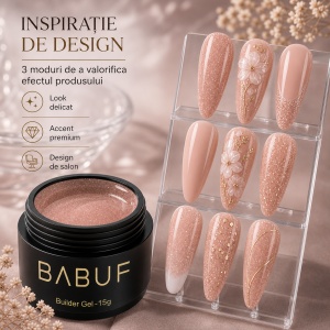 Gel de Constructie Reflectiv Autonivelant | Nude Sparkle | GBG11 | 15g - Img 6