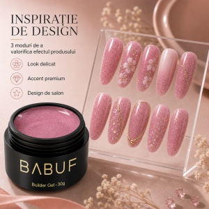 Gel de Constructie Reflectiv Autonivelant | Pink Sparkle | GBG8 | 30g - Img 6