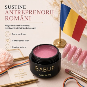 Gel de Constructie Reflectiv Autonivelant | Rose Sparkle | GBG17 | 15g - Img 8