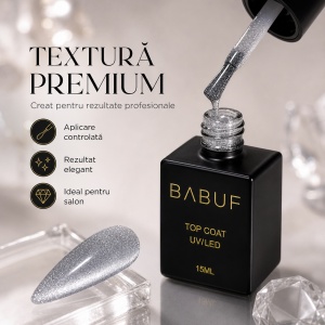 Top Coat Cat Eye | Argintiu Galactic | TCE5 | 15ml - Img 4