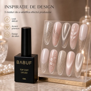 Top Coat Cat Eye | Sampanie Magnetica | TCE3 | 15ml - Img 6