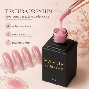 Baza Rubber | Nude Catifelat | RB34 | 15ml - Img 4