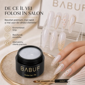 Gel de Constructie Autonivelant | Milky Glitter Glow | BGG9 | 15g - Img 7
