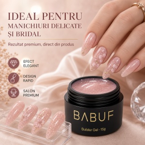 Gel de Constructie Autonivelant | Nude Sparkle | BGG2 | 15g - Img 5