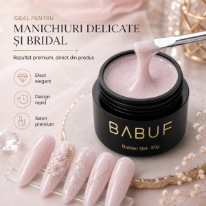 Gel de Constructie Autonivelant | Pearl Blush Glow | BGG10| 30g - Img 5