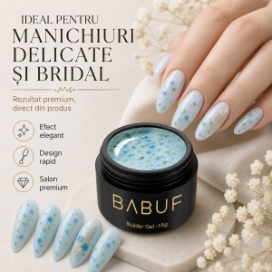 Gel de Constructie Flori Uscate | Milky Blue Petals | BGFU2 | 15g - Img 5