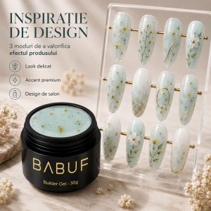 Gel de Constructie Flori Uscate | Milky Mint Petals | BGFU7 | 30g - Img 6
