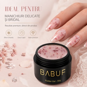 Gel de Constructie Flori Uscate | Milky Pink Petals | BGFU10 | 30g - Img 5