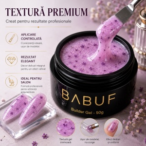 Gel de Constructie Flori Uscate | Pink Petals | BGFU6 | 50g - Img 4