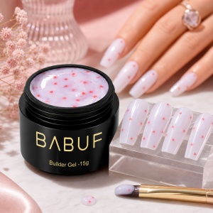 Gel de Constructie Inimioara | Milky Red Hearts | BGH1 | 15g - Img 3
