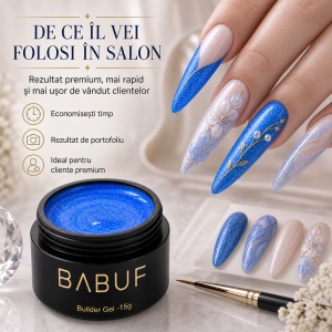 Gel de Constructie Mermaid | Electric Blue Shimmer | MBG1 | 15g - Img 7