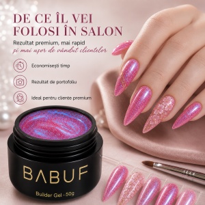Gel de Constructie Mermaid | Hot Pink Shimmer | MBG3 | 50g - Img 7