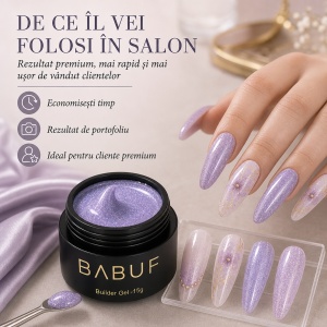Gel de Constructie Mermaid | Lilac Shimmer | MBG5 | 15g - Img 7