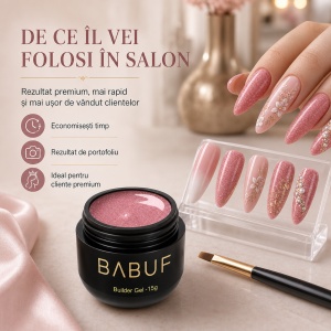 Gel de Constructie Reflectiv Autonivelant | Blush Pink Sparkle | GBG10 | 15g - Img 7