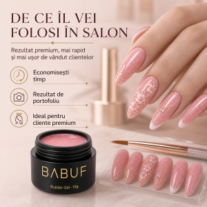 Gel de Constructie Reflectiv Autonivelant | Blush Sparkle | GBG14 | 15g - Img 7