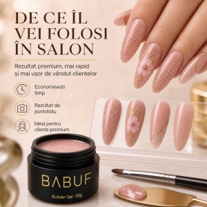 Gel de Constructie Reflectiv Autonivelant | Nude Sparkle | GBG11 | 50g - Img 7