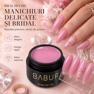 Gel de Constructie Reflectiv Autonivelant | Pink Glitter | GBG7 | 15g - Img 5