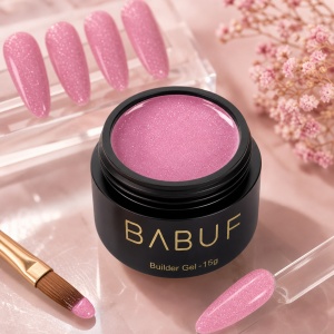 Gel de Constructie Reflectiv Autonivelant | Rose Shimmer | GBG15 | 15g - Img 3