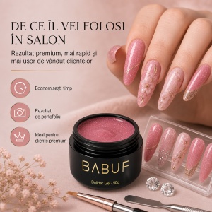 Gel de Constructie Reflectiv Autonivelant | Rose Sparkle | GBG17 | 50g - Img 7