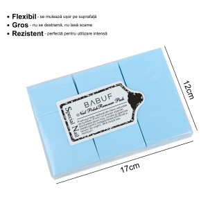 Servetele Unghii pentru degresare albastre | fara fibre | SP1 | Set 630 bucati - Img 2