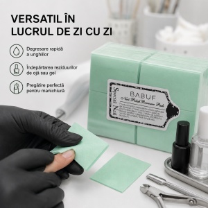Servetele Unghii pentru degresare verzi | fara fibre | SP1 | Set 630 bucati - Img 6