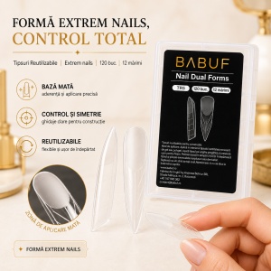 Tipsuri Reutilizabile | Extrem nails | 120 buc. | 12 marimi - Img 2