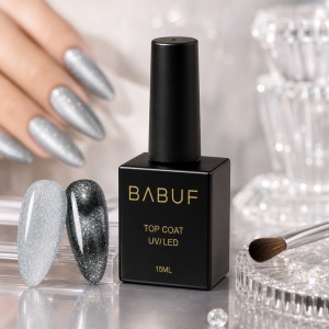 Top Coat Cat Eye | Argintiu Cromat | TCE6 | 15ml - Img 3