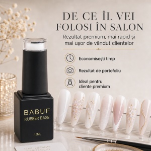 Baza Rubber | Alb Portelan | RB1 | 15ml - Img 7
