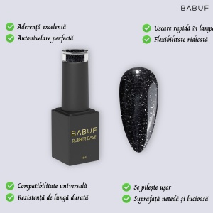 Baza Rubber | Negru Cosmic | RBG21 | 15ml - Img 2