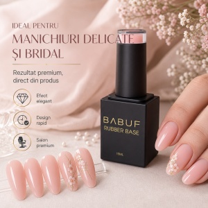 Baza Rubber | Peach Glow | RB13 | 15ml - Img 5