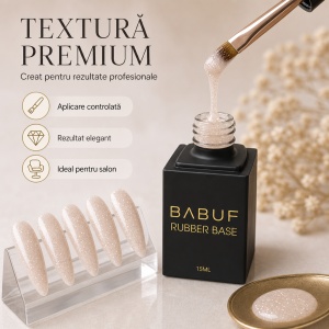 Baza Rubber | Șampanie Perlată | RBG10 | 15ml - Img 4