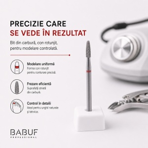 Capat Freza / Bit, Carbit | Fin | Con Rotunjit | BT13 | 2x8.2 mm - Img 7