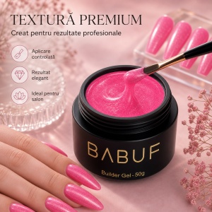 Gel de Constructie Camuflaj | Hot Pink Shimmer | CBG2 | 50g - Img 4