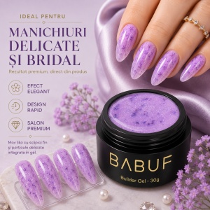 Gel de Constructie Flori Uscate | Lavender Petals | BGFU8 | 30g - Img 5