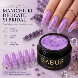 Gel de Constructie Flori Uscate | Lavender Petals | BGFU8 | 50g - Img 5