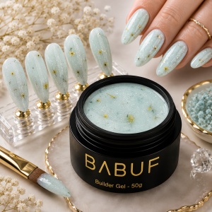 Gel de Constructie Flori Uscate | Milky Mint Petals | BGFU7 | 50g - Img 3